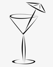 Glass Cocktail Holidays - Cocktail Black And White, HD Png Download, Transparent PNG