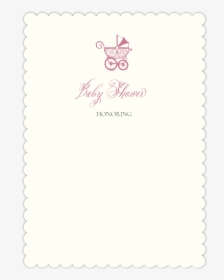 Scalloped Baby Shower Invitation   Class Lazyload Lazyload - Paper, HD Png Download, Transparent PNG