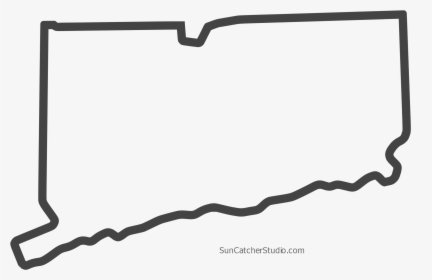 Free Connecticut Outline With Home On Border, Cricut - Connecticut Clipart, HD Png Download, Transparent PNG