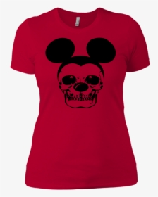 Cute Mickey Mouse Skull Wears For Women - T-shirt, HD Png Download, Transparent PNG