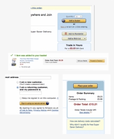 Amazon Checkout - Amazon Proceed To Checkout Steps, HD Png Download, Transparent PNG