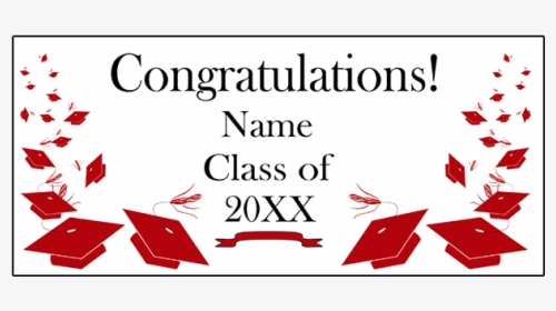 Click For Larger Picture Of Personalized Red Mortarboard - Graduation Ceremony, HD Png Download, Transparent PNG