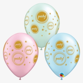 11 Inch Pastel And Gold Birthday Assortment Latex Balloons - Balloon, HD Png Download, Transparent PNG