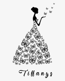 Alquiler Vestidos Noche - Miss Pageant Silhouette Butterfly, HD Png Download, Transparent PNG