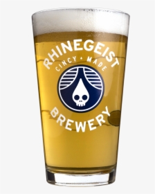 Pint Of Light Beer In Rhinegeist Glass - Pint Glass, HD Png Download, Transparent PNG