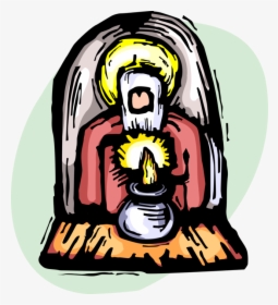 Vector Illustration Of Christian Religion Saint Figure - Cartoon, HD Png Download, Transparent PNG