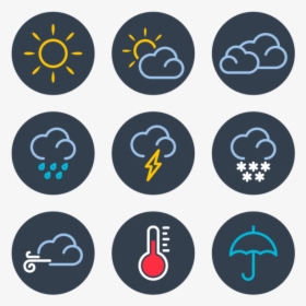 Web Illustration Vector Design Weather Responsive Icon - Weather Illustration Png, Transparent Png, Transparent PNG