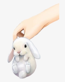 Bunny Baby Rabbit Hand Freetoedit - Stuffed Toy, HD Png Download, Transparent PNG