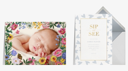 Sip And See Invitations From Paperless Post - Baby, HD Png Download, Transparent PNG