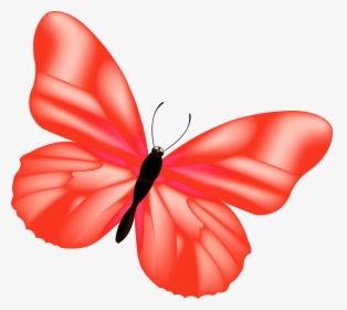 Red Butterfly Png - Clipart Oranger Schmetterling, Transparent Png, Transparent PNG