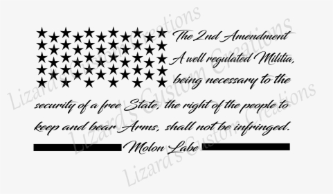 2nd Amendment Truck Decal Example Image - Calligraphy, HD Png Download, Transparent PNG