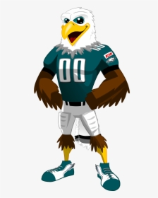 Cartoon Clipart Swoop Free Stock Philadelphia Eagles - Drawings Of The Eagles Mascot, HD Png Download, Transparent PNG