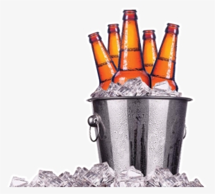 Photography Ice Royalty-free Beer Bottle Stock Clipart - Beer Bucket Png, Transparent Png, Transparent PNG