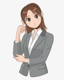 Thinking Woman - Portable Network Graphics, HD Png Download, Transparent PNG