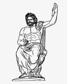 Art,monochrome Photography,human - Zeus Greek God Black And White, HD Png Download, Transparent PNG