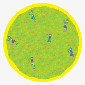 Happy Girl Round Placemat   Class - Circle, HD Png Download, Transparent PNG