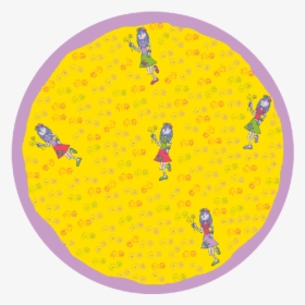 Happy Girl Round Placemat   Class - Circle, HD Png Download, Transparent PNG