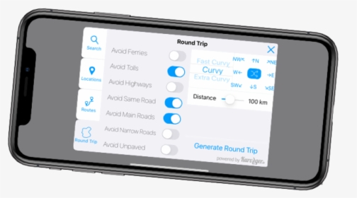 Scenic Motorcycle Navigation App - Smartphone, HD Png Download, Transparent PNG