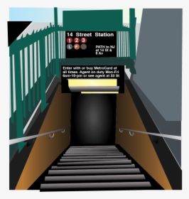 Walking Down Subway Stairs, HD Png Download, Transparent PNG
