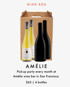 Box Home La Cave X Amelie Wine Club - Wine Bottle, HD Png Download, Transparent PNG