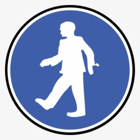 Walk On Feet Svg Clip Arts - Warning Sign Man Walking, HD Png Download, Transparent PNG