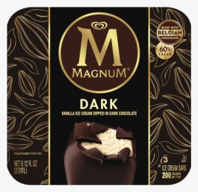 Dark Chocolate Ice Cream Bar - Magnum Chocolate Ice Cream Bars, HD Png Download, Transparent PNG