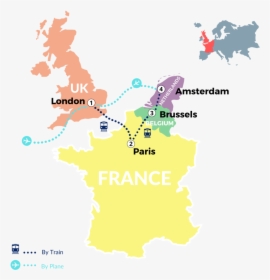 Euro Adventurer Map - Uk Map, HD Png Download, Transparent PNG