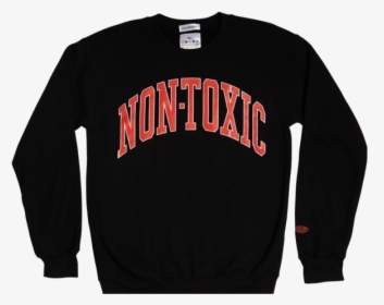 Non-toxic Crewneck In Black - Long-sleeved T-shirt, HD Png Download, Transparent PNG