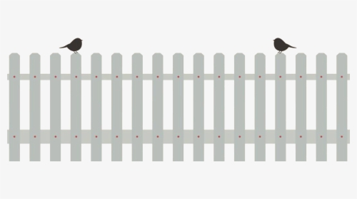 Picket Fence Png - Wooden Garden Fence On Black Background, Transparent Png, Transparent PNG