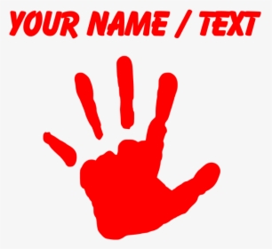 Custom Red Handprint Messenger Bag, HD Png Download, Transparent PNG