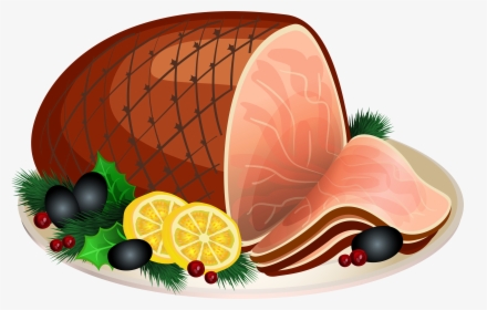 Clip Art Holiday Food Clipart - Clipart Ham Black And White, HD Png Download, Transparent PNG