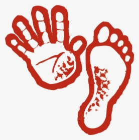 Transparent Red Handprint Png - Hands And Feet Png, Png Download, Transparent PNG