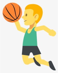 Playing Basketball Clipart - Transparent Basketball Emoji, HD Png Download, Transparent PNG