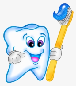 For Kids - Tooth With Brush Png, Transparent Png, Transparent PNG