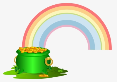 Pot Of Gold Rainbow Png - Transparent Pot Of Gold Clip Art, Png Download, Transparent PNG