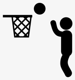 Man Playing Basketball - Play Basketball Icon, HD Png Download, Transparent PNG