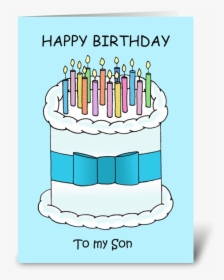 Happy Birthday Son Cute Cartoon Cake - Happy Birthday Librarian, HD Png Download, Transparent PNG
