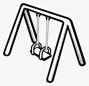 Swing Lineart Big Image - Playground Swing Clipart Black And White, HD Png Download, Transparent PNG