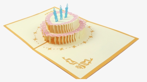Birthday Cake 3d Pop Up Card - Birthday Cake 3d Png, Transparent Png, Transparent PNG