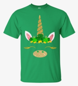 Unicorn Face With Pig Nose & Hair Shamrock T-shirt - T-shirt, HD Png Download, Transparent PNG