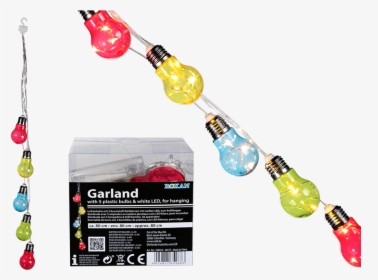 Guirnalda De Luces Con 5 Bombillas De Plástico Multicolor - Online Advertising, HD Png Download, Transparent PNG