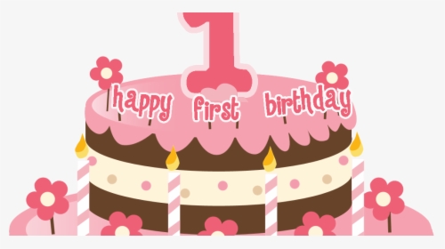 Transparent First Birthday Clipart - 1st Birthday Cake Png, Png Download, Transparent PNG