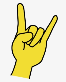Rock On Hand Clip Art Transparent , Transparent Cartoons - Hand Rock Sign Clipart, HD Png Download, Transparent PNG