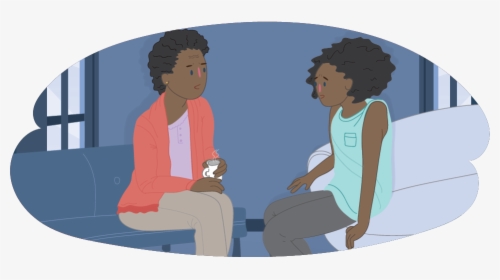 Mother And Daughter Talking To Each Other - Talking To Someone Png,  Transparent Png , Transparent Png Image - PNGitem