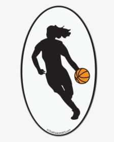 Basketball Clipart Free Images Transparent Png - Basketball Girl Silhouette, Png Download, Transparent PNG
