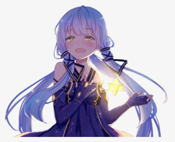 Blue Anime Girl Transparent Background, HD Png Download, Transparent PNG