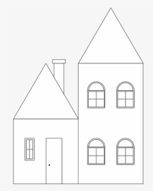 Home, Building, Linear Design, Coloring Page, Coloring - House, HD Png Download, Transparent PNG