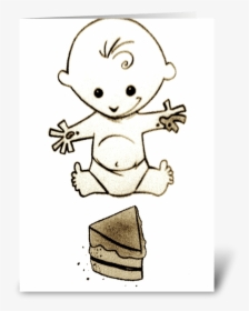 Baby S 1st Birthday/cake Greeting Card - Cartoon, HD Png Download, Transparent PNG