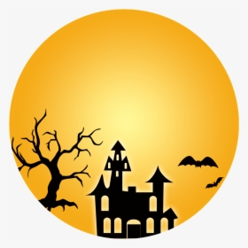 Transparent Haunted House Png - Spooky Tree Coloring Page, Png Download, Transparent PNG