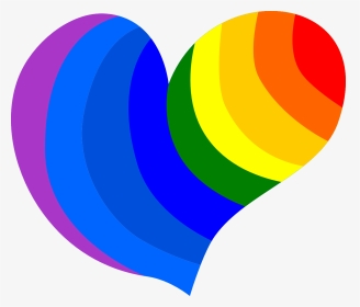 Rainbow Heart - Dibujo Corazon De Colores, HD Png Download, Transparent PNG